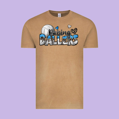 Raising Ballers Volleyball Vintage Tee Designed By Zillion Design Studio