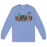 Colony Blue American Granny 4th of july Long Sleeve Tee - CowGirlArtShop
