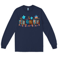 Navy American Granny 4th of july Long Sleeve Tee - CowGirlArtShop