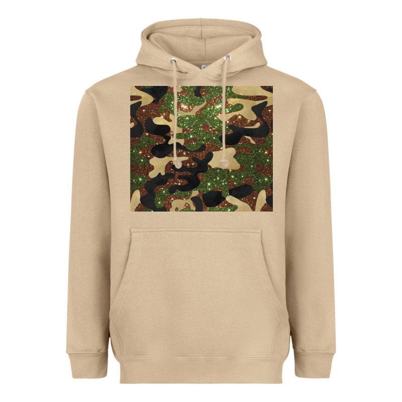 Camouflage Glitter Heavyweight Hoodie by BarkalooDesign | Teevron