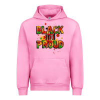 Fuchsia Pink black and proud Urban Hoodie - LillyAllenDesigns