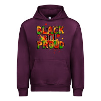 Mauve Wine black and proud Urban Hoodie - LillyAllenDesigns