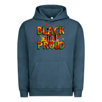 Pigment Midnight Navy black and proud Urban Hoodie - LillyAllenDesigns