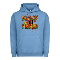 Pigment Pebble Blue black and proud Urban Hoodie - LillyAllenDesigns