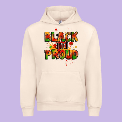 Black And Proud Urban Hoodie Designed By Lillyallendesigns