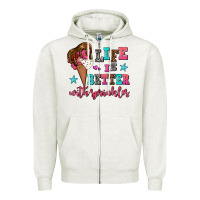 Oatmeal Heather life is better with sprinkles Zipper Hoodie - AdoDesignShop