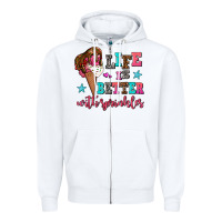 White life is better with sprinkles Zipper Hoodie - AdoDesignShop