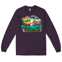 Plum hello summer Long Sleeve Tee - SublimationCraftShop