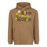 Toasted Coconut grow positive thoughts Heavyweight Hoodie - NancyCooperArtShop