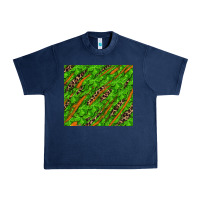 Navy distressed shamrock and leopard Urban Heavy Tee - RanaPortraitStore
