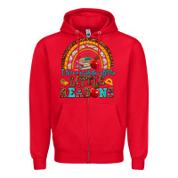 Red i love my job for all the little reasons Zipper Hoodie - AdoDesignShop