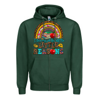 Sports Green i love my job for all the little reasons Zipper Hoodie - AdoDesignShop