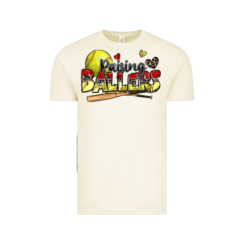 Raising Ballers Softball Vintage Tee by Zillion Design Studio | Teevron