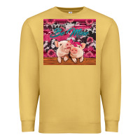 Antique Gold be mine valentine's day pigs Premium Sweatshirt - Jasminsmagicworld