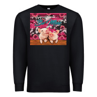 Black be mine valentine's day pigs Premium Sweatshirt - Jasminsmagicworld