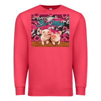 Cardinal be mine valentine's day pigs Premium Sweatshirt - Jasminsmagicworld