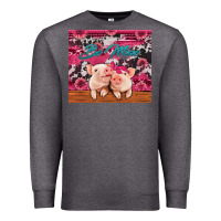 Charcoal Heather be mine valentine's day pigs Premium Sweatshirt - Jasminsmagicworld