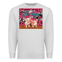 Dove Grey be mine valentine's day pigs Premium Sweatshirt - Jasminsmagicworld
