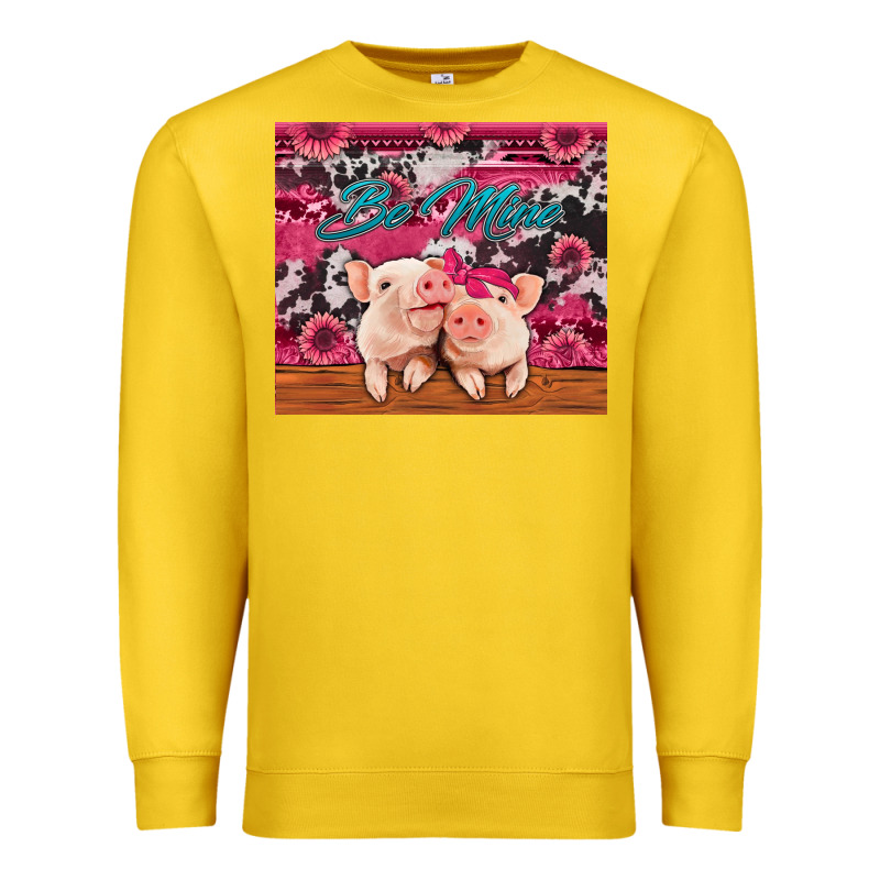 Be Mine Valentine's Day Pigs Premium Sweatshirt by Jasminsmagicworld | Teevron