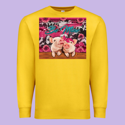 Be Mine Valentine's Day Pigs Premium Sweatshirt Designed By Jasminsmagicworld