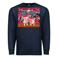 Navy be mine valentine's day pigs Premium Sweatshirt - Jasminsmagicworld