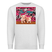 Oatmeal Heather be mine valentine's day pigs Premium Sweatshirt - Jasminsmagicworld