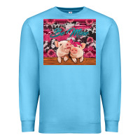 Ocean Blue be mine valentine's day pigs Premium Sweatshirt - Jasminsmagicworld