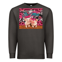 Smoke be mine valentine's day pigs Premium Sweatshirt - Jasminsmagicworld