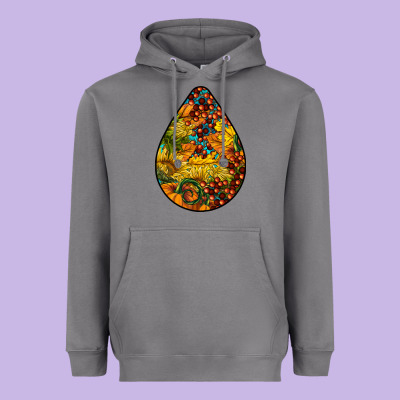 Fall Teardrop Heavyweight Hoodie Designed By Lillyallendesigns