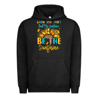 Pigment Black when you dont find the sunshine be the sunshine Urban Hoodie - LillyAllenDesigns