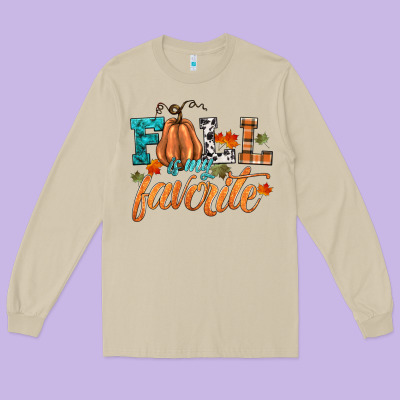 Fall Is My Favorite Long Sleeve Tee Designed By Hra Design Shop