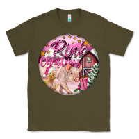 Army Green pink christmas pig Classic Tee - FaDigitalArtStudio