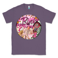 Lavender pink christmas pig Classic Tee - FaDigitalArtStudio