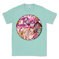 Seafoam pink christmas pig Classic Tee - FaDigitalArtStudio