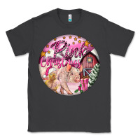 Smoke pink christmas pig Classic Tee - FaDigitalArtStudio