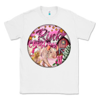 White pink christmas pig Classic Tee - FaDigitalArtStudio