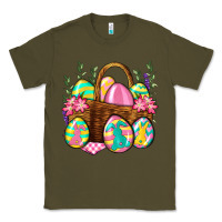Army Green Easter eggs with basket Easter Day Classic Tee - Neo Western