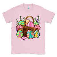 Bubblegum Pink Easter eggs with basket Easter Day Classic Tee - Neo Western