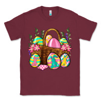 Burgundy Easter eggs with basket Easter Day Classic Tee - Neo Western