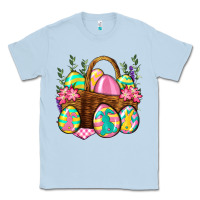 Dusty Blue Easter eggs with basket Easter Day Classic Tee - Neo Western