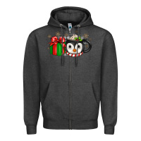 Charcoal Heather Christmas penguin coffee Zipper Hoodie - JahusDesignShop