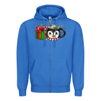 True Royal Christmas penguin coffee Zipper Hoodie - JahusDesignShop
