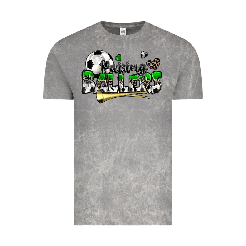 Raising Ballers Soccer Vintage Tee by Zillion Design Studio | Teevron