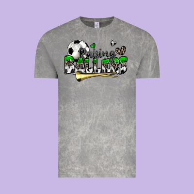 Raising Ballers Soccer Vintage Tee Designed By Zillion Design Studio