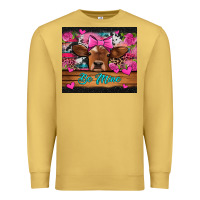 Antique Gold be mine valentine's day cow Premium Sweatshirt - Jasminsmagicworld