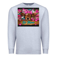 Heather Grey be mine valentine's day cow Premium Sweatshirt - Jasminsmagicworld