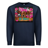 Navy be mine valentine's day cow Premium Sweatshirt - Jasminsmagicworld