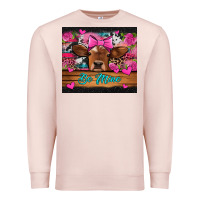 Pale Pink be mine valentine's day cow Premium Sweatshirt - Jasminsmagicworld