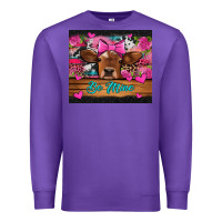 Purple be mine valentine's day cow Premium Sweatshirt - Jasminsmagicworld