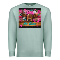 Seafoam be mine valentine's day cow Premium Sweatshirt - Jasminsmagicworld